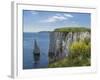 The Chalk Cliffs of Ballard Down with the Pinnacles Stack in Swanage Bay, Near Handfast Point-Roy Rainford-Framed Photographic Print