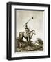 The Challenge (Yakama Warrior on Horseback, 1911)-Eugene Everett Lavalleur and L.V. McWhorter-Framed Giclee Print