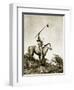 The Challenge (Yakama Warrior on Horseback, 1911)-Eugene Everett Lavalleur and L.V. McWhorter-Framed Giclee Print