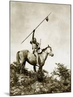 The Challenge (Yakama Warrior on Horseback, 1911)-Eugene Everett Lavalleur and L.V. McWhorter-Mounted Giclee Print