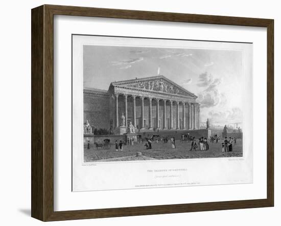 The Chamber of Deputies, Principal Entrance, Paris, France, 1822-J Redaway-Framed Giclee Print