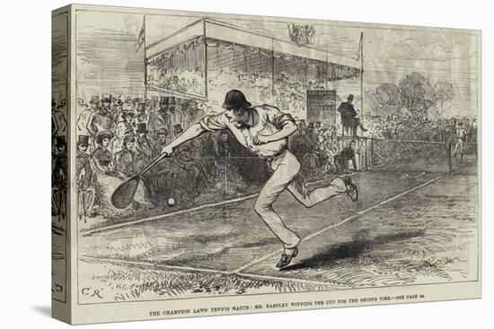 The Champion Lawn Tennis Match, Mr Hartley Winning the Cup for the Second Time-null-Stretched Canvas