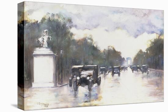 The Champs Elysees, 1928-Lesser Ury-Stretched Canvas