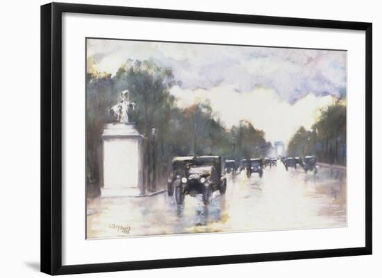 The Champs Elysees, 1928-Lesser Ury-Framed Giclee Print