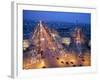 The Champs Elysees at Night from the Arc De Triomphe, Paris, France, Europe-Martin Child-Framed Photographic Print