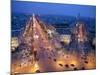 The Champs Elysees at Night from the Arc De Triomphe, Paris, France, Europe-Martin Child-Mounted Photographic Print