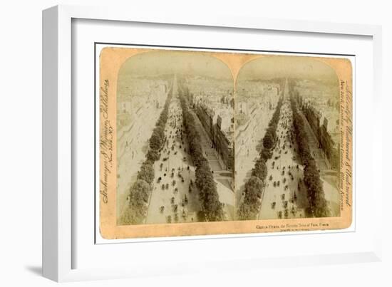 The Champs Elysees, Paris, France, 1894-Underwood & Underwood-Framed Giclee Print