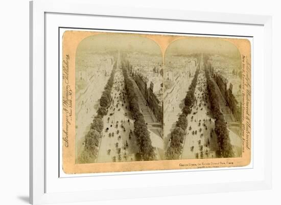 The Champs Elysees, Paris, France, 1894-Underwood & Underwood-Framed Giclee Print