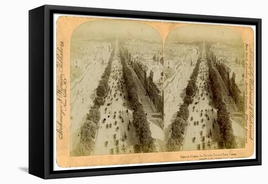 The Champs Elysees, Paris, France, 1894-Underwood & Underwood-Framed Stretched Canvas