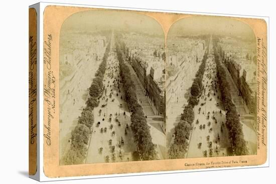 The Champs Elysees, Paris, France, 1894-Underwood & Underwood-Stretched Canvas