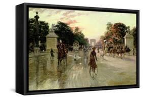 The Champs Elysees, Paris-Georges Stein-Framed Stretched Canvas