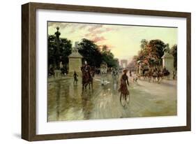 The Champs Elysees, Paris-Georges Stein-Framed Giclee Print