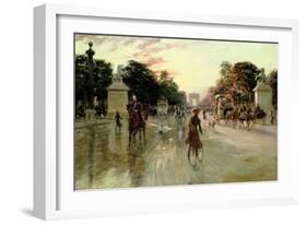 The Champs Elysees, Paris-Georges Stein-Framed Giclee Print