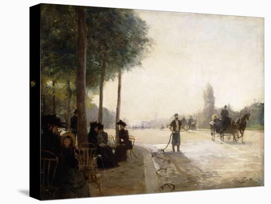 The Champs Elysees, Paris-Victor Gabriel Gilbert-Stretched Canvas