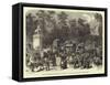 The Champs Elysees the Day after the Receipt of the News of the Prussian March on Paris-null-Framed Stretched Canvas