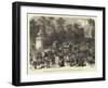 The Champs Elysees the Day after the Receipt of the News of the Prussian March on Paris-null-Framed Giclee Print