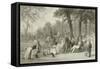 The Champs Elysees-Eugene-Louis Lami-Framed Stretched Canvas