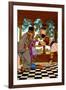 The Chancellor and the King Sampling Tarts-Maxfield Parrish-Framed Art Print