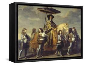 The Chancellor Séguier During the Entrance of Ludwig XIV in Paris, C. 1655-57-Charles Le Brun-Framed Stretched Canvas