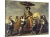 The Chancellor Séguier During the Entrance of Ludwig XIV in Paris, C. 1655-57-Charles Le Brun-Stretched Canvas