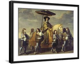 The Chancellor Séguier During the Entrance of Ludwig XIV in Paris, C. 1655-57-Charles Le Brun-Framed Giclee Print