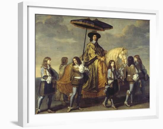 The Chancellor Séguier During the Entrance of Ludwig XIV in Paris, C. 1655-57-Charles Le Brun-Framed Giclee Print