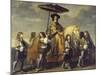 The Chancellor Séguier During the Entrance of Ludwig XIV in Paris, C. 1655-57-Charles Le Brun-Mounted Giclee Print