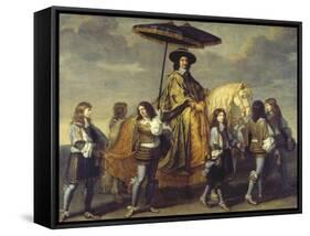 The Chancellor Séguier During the Entrance of Ludwig XIV in Paris, C. 1655-57-Charles Le Brun-Framed Stretched Canvas