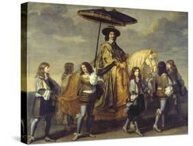 The Chancellor Séguier During the Entrance of Ludwig XIV in Paris, C. 1655-57-Charles Le Brun-Stretched Canvas