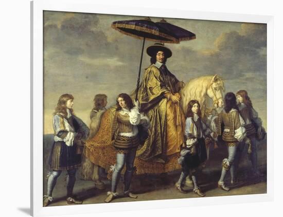 The Chancellor Séguier During the Entrance of Ludwig XIV in Paris, C. 1655-57-Charles Le Brun-Framed Giclee Print