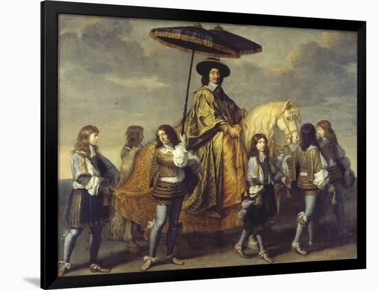 The Chancellor Séguier During the Entrance of Ludwig XIV in Paris, C. 1655-57-Charles Le Brun-Framed Giclee Print