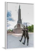 The Changing of the Guard at the Monument of Freedom, Riga, Latvia, Europe-Michael-Framed Photographic Print