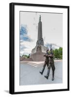 The Changing of the Guard at the Monument of Freedom, Riga, Latvia, Europe-Michael-Framed Photographic Print