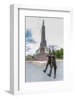 The Changing of the Guard at the Monument of Freedom, Riga, Latvia, Europe-Michael-Framed Photographic Print