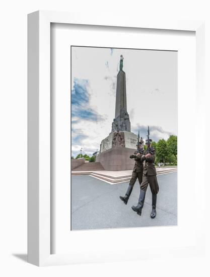 The Changing of the Guard at the Monument of Freedom, Riga, Latvia, Europe-Michael-Framed Photographic Print