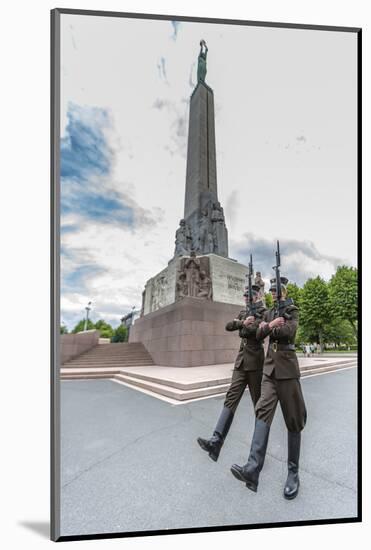 The Changing of the Guard at the Monument of Freedom, Riga, Latvia, Europe-Michael-Mounted Photographic Print