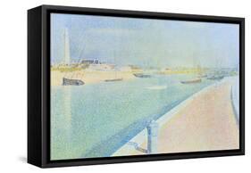 The Channel at Gravelines, Petit Fort Philippe-Georges Seurat-Framed Stretched Canvas