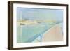 The Channel at Gravelines, Petit Fort Philippe-Georges Seurat-Framed Art Print