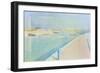 The Channel at Gravelines, Petit Fort Philippe-Georges Seurat-Framed Art Print