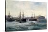 The Channel Fleet Off Scarborough, 1896-William Lionel Wyllie-Stretched Canvas