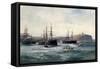 The Channel Fleet Off Scarborough, 1896-William Lionel Wyllie-Framed Stretched Canvas