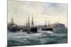 The Channel Fleet Off Scarborough, 1896-William Lionel Wyllie-Mounted Giclee Print