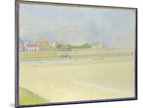 The Channel of Gravelines, Grand Fort-Philippe, 1890-Georges Seurat-Mounted Giclee Print