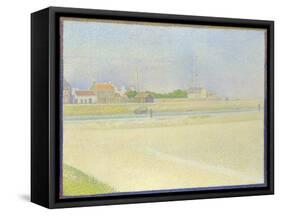 The Channel of Gravelines, Grand Fort-Philippe, 1890-Georges Seurat-Framed Stretched Canvas