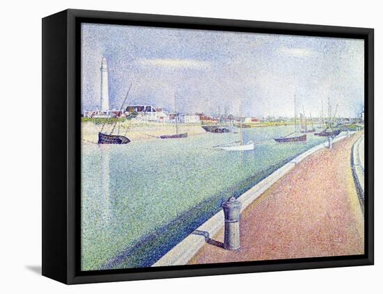 The Channel of Gravelines, Petit Fort Philippe, 1890-Georges Seurat-Framed Stretched Canvas