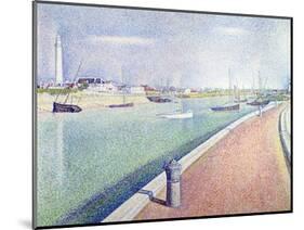 The Channel of Gravelines, Petit Fort Philippe, 1890-Georges Seurat-Mounted Giclee Print