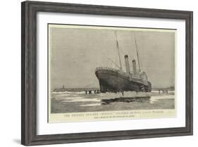 The Channel Steamer Invicta Stranded Outside Calais Harbour-null-Framed Giclee Print