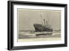 The Channel Steamer Invicta Stranded Outside Calais Harbour-null-Framed Giclee Print