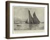 The Channel Yacht-Race from Dover to Baulogne, Valkyrie, Vendetta, and Britannia in Collision-Charles Joseph Staniland-Framed Giclee Print