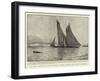 The Channel Yacht-Race from Dover to Baulogne, Valkyrie, Vendetta, and Britannia in Collision-Charles Joseph Staniland-Framed Giclee Print